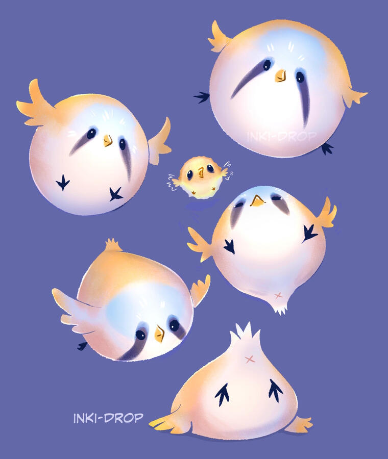 "Blorb birds," original art