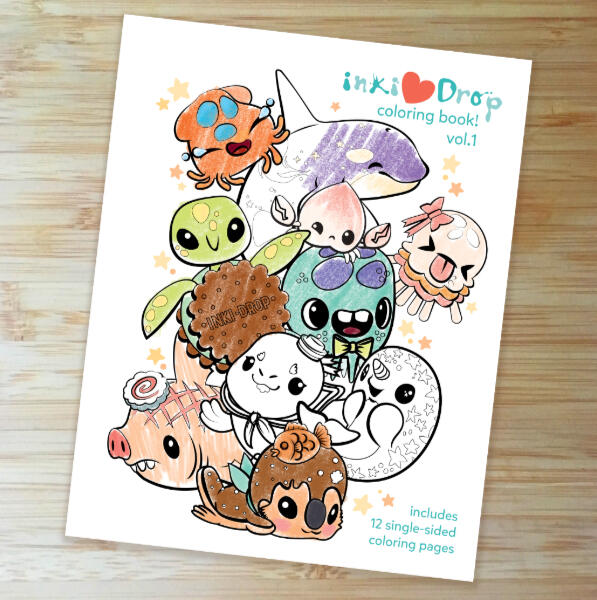 inki-Drop™ coloring book, original work