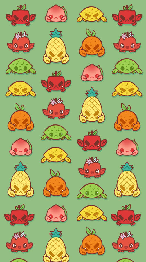 Crabapple Cousins cutie produce pals pattern, original work