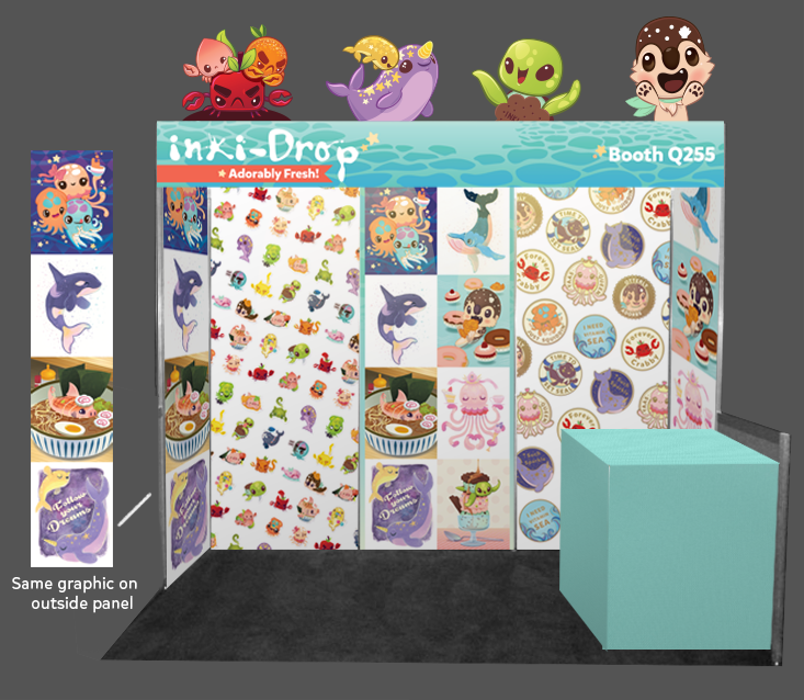 Booth mock-up for an expo