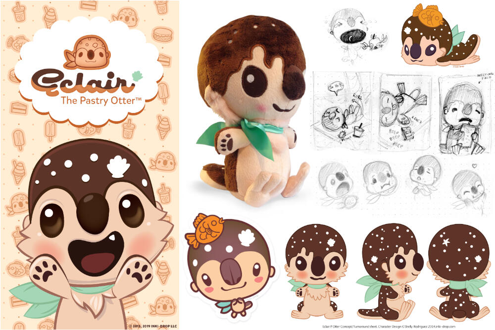 Eclair the Pastry Otter™ character sheet, original work.