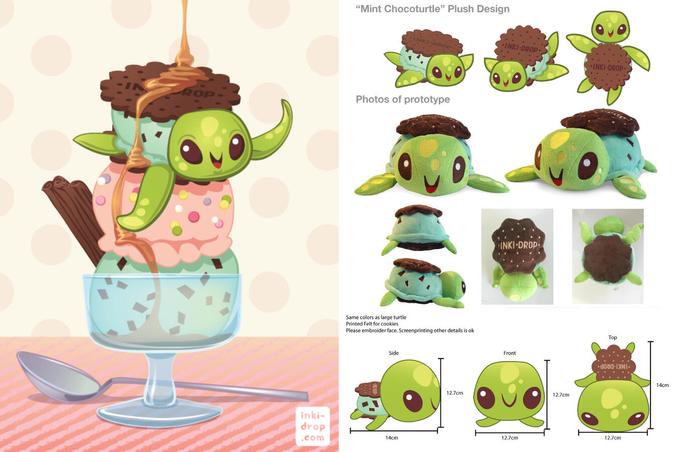 Mint Chocoturtle™ character sheet, original work.