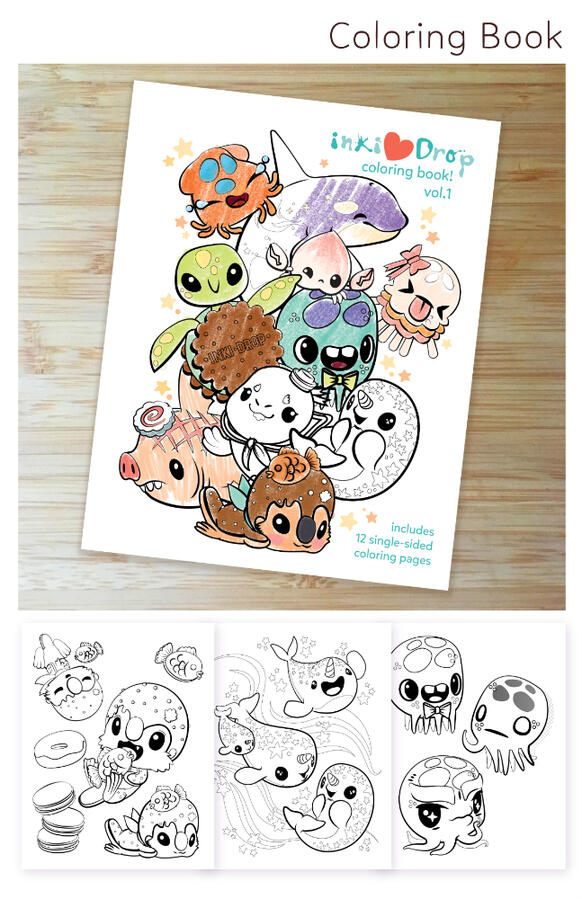 Coloring book mock-up